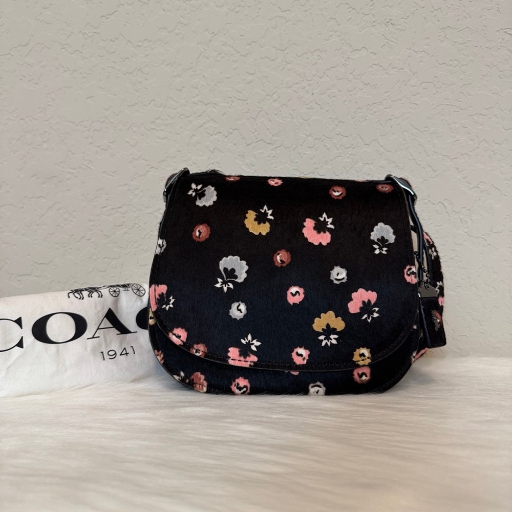 Coach Black Floral Crossbody Bag